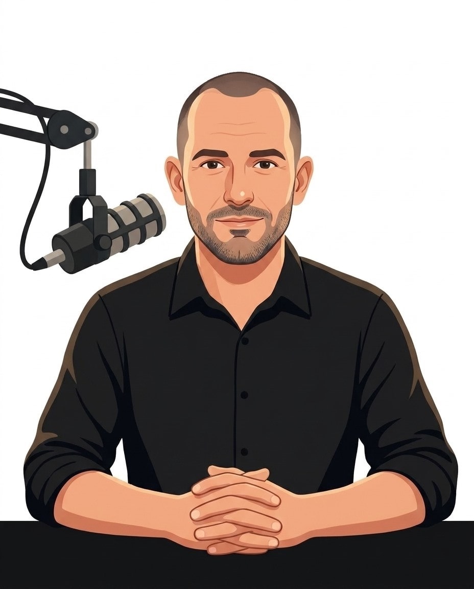 Illustrated portrait of Andy Galpin