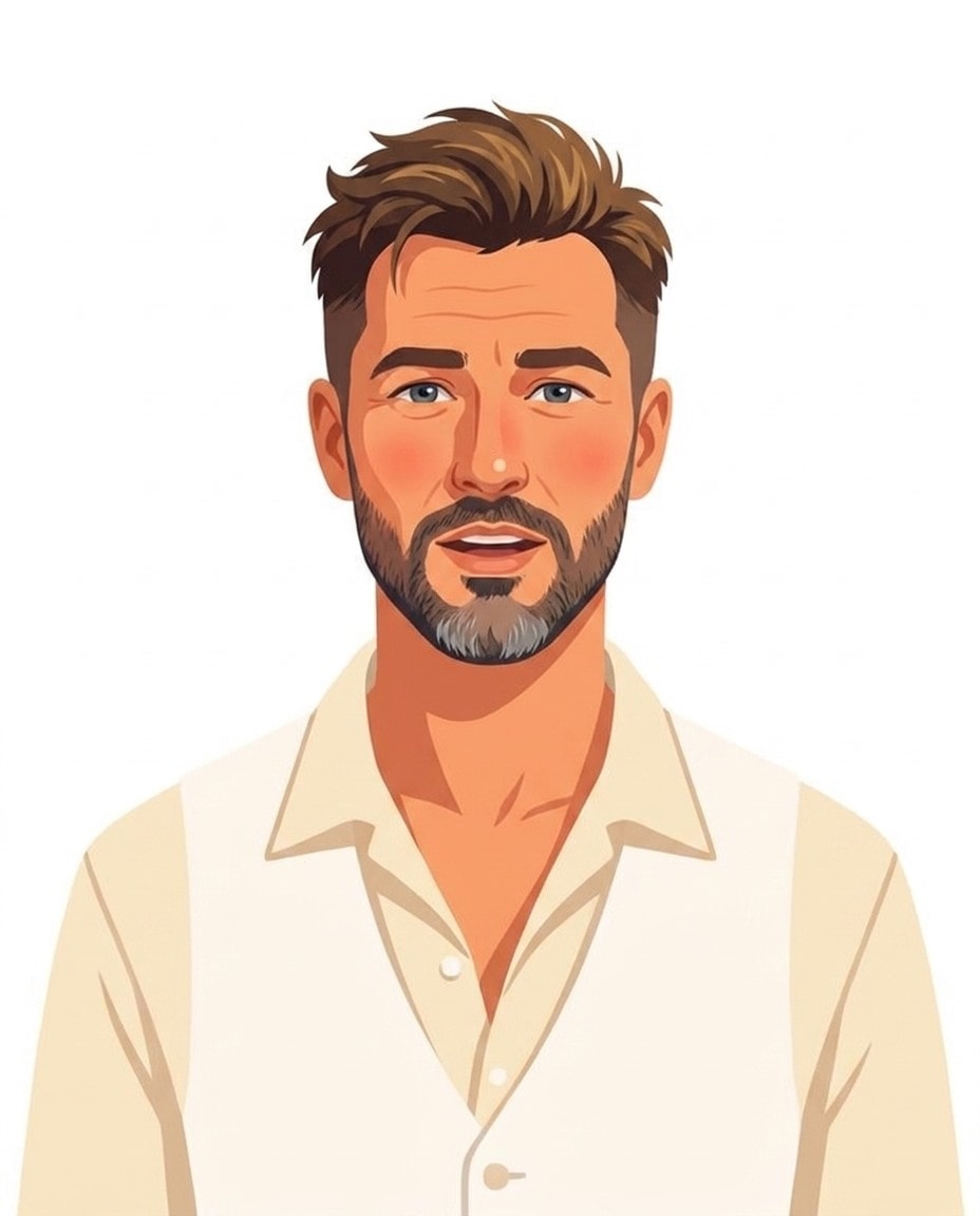 Illustrated portrait of Chris Hemsworth