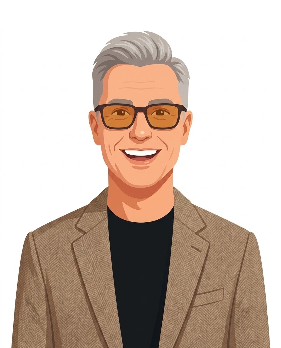 Illustrated portrait of Dave Asprey