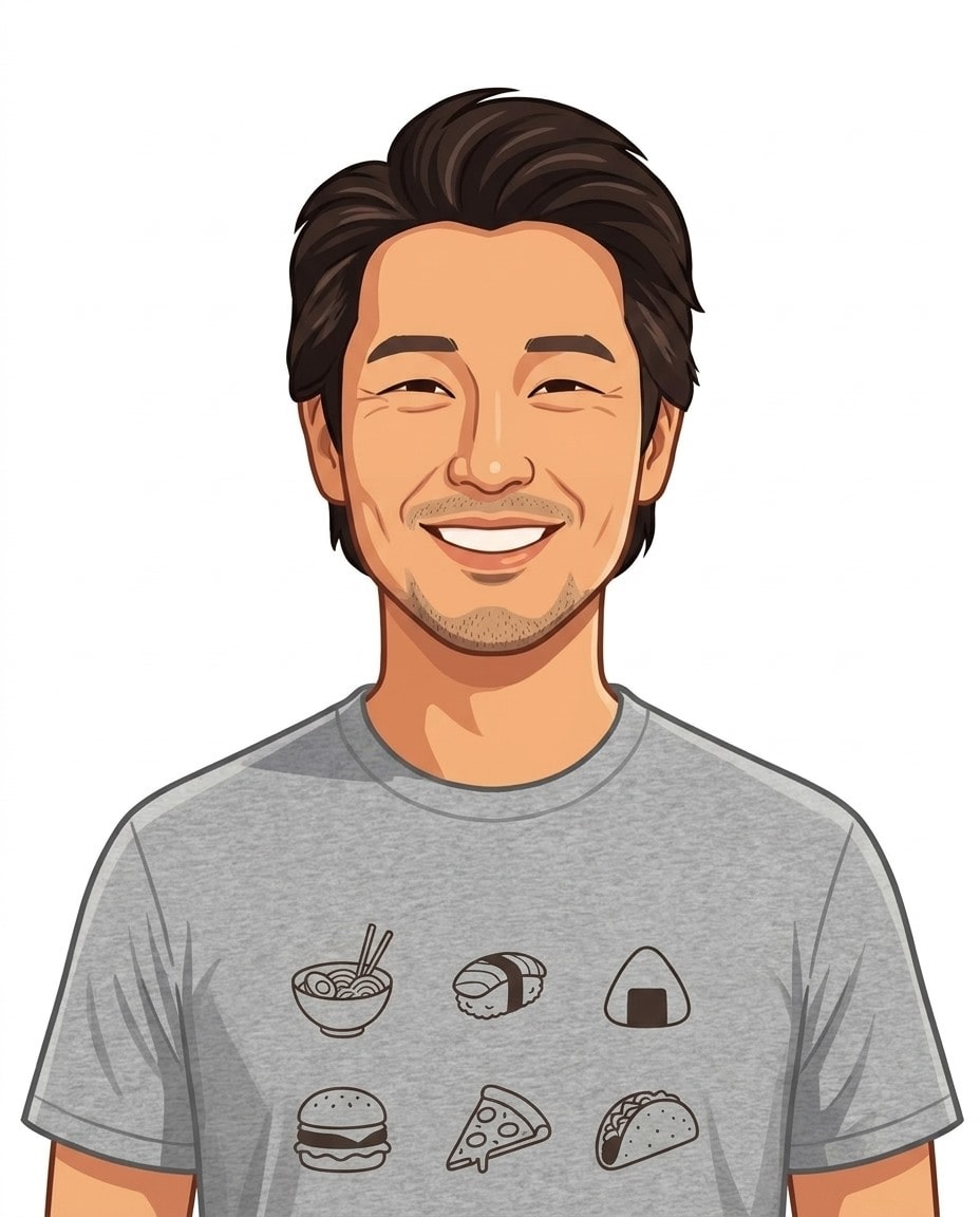 Illustrated portrait of J. Kenji López-Alt