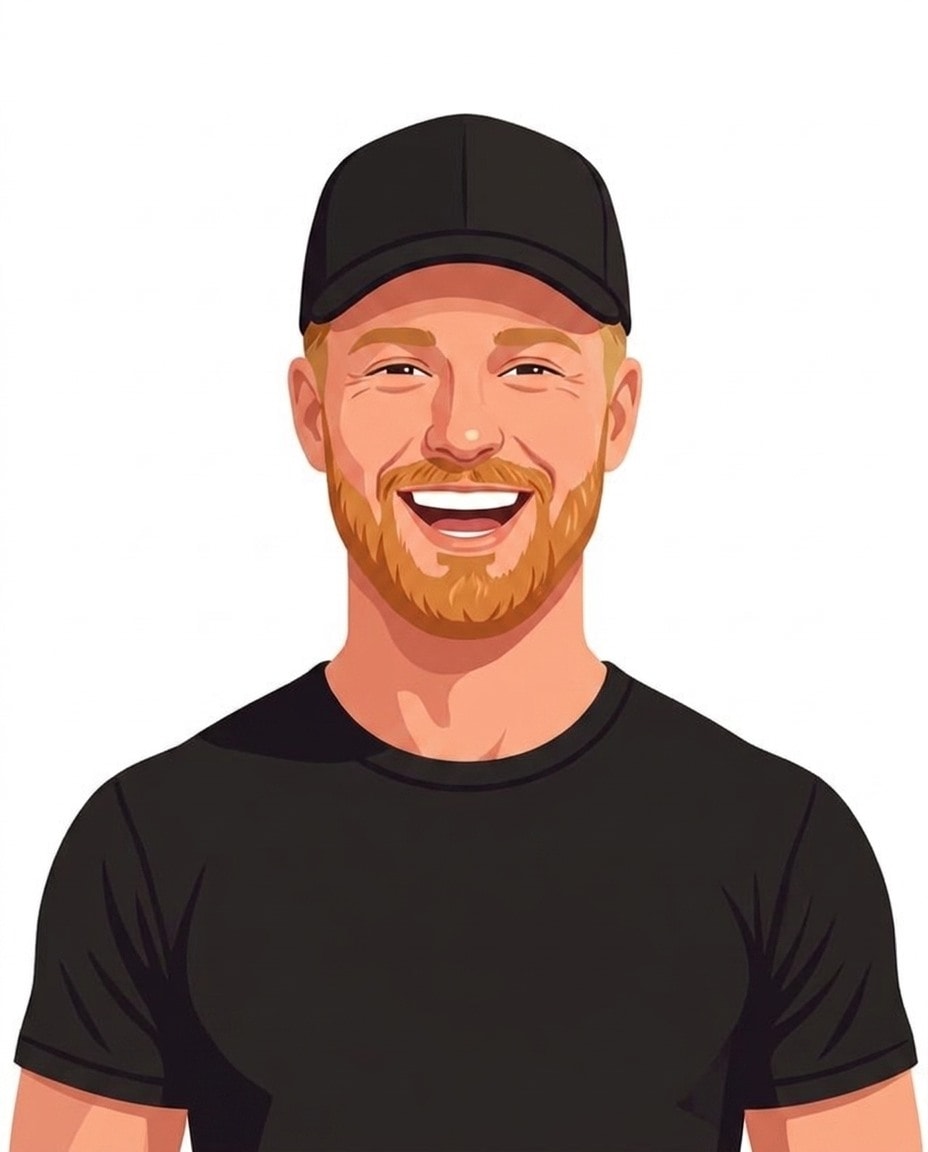 Illustrated portrait of Jeff Nippard