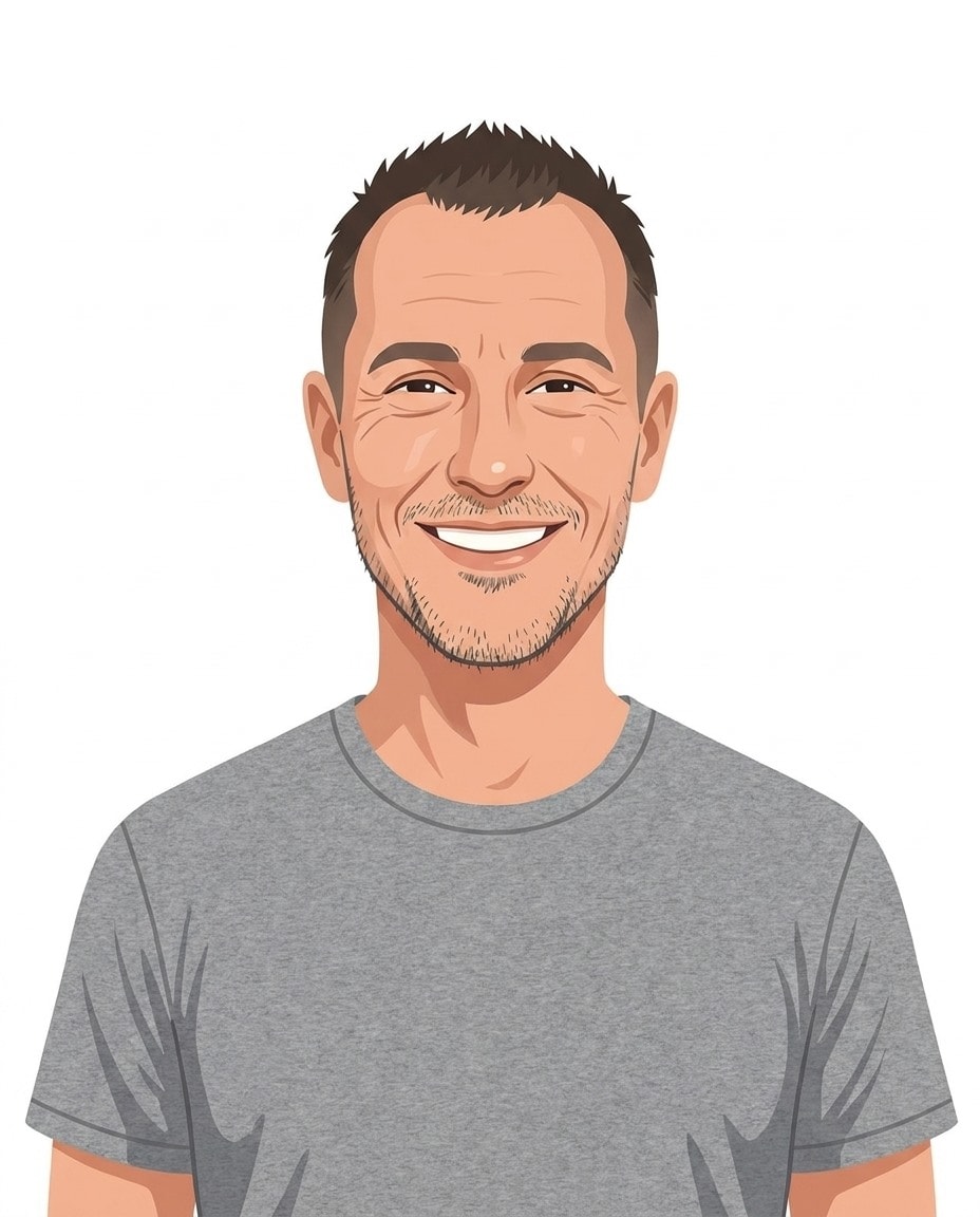 Illustrated portrait of Mark Wahlberg