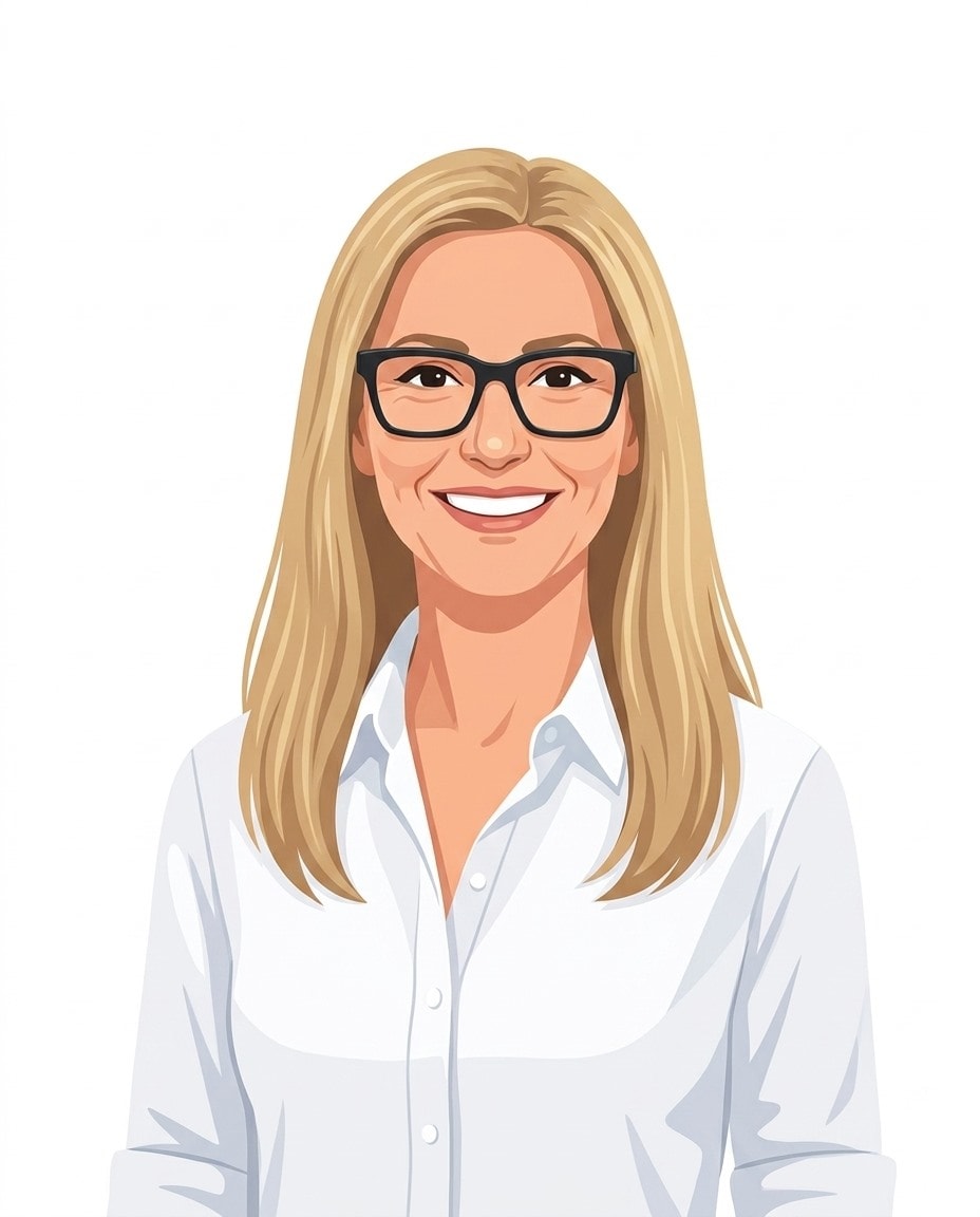 Illustrated portrait of Mel Robbins
