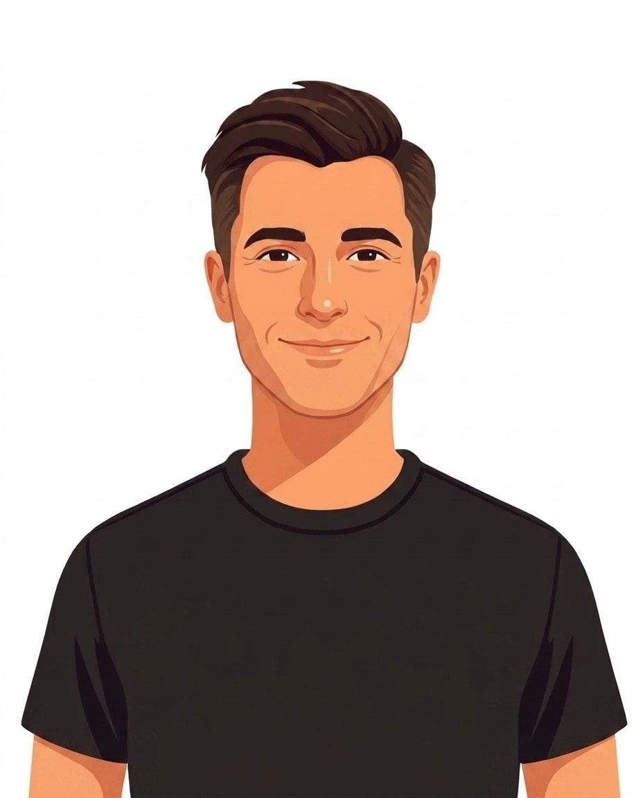 Illustrated portrait of Morgan Housel