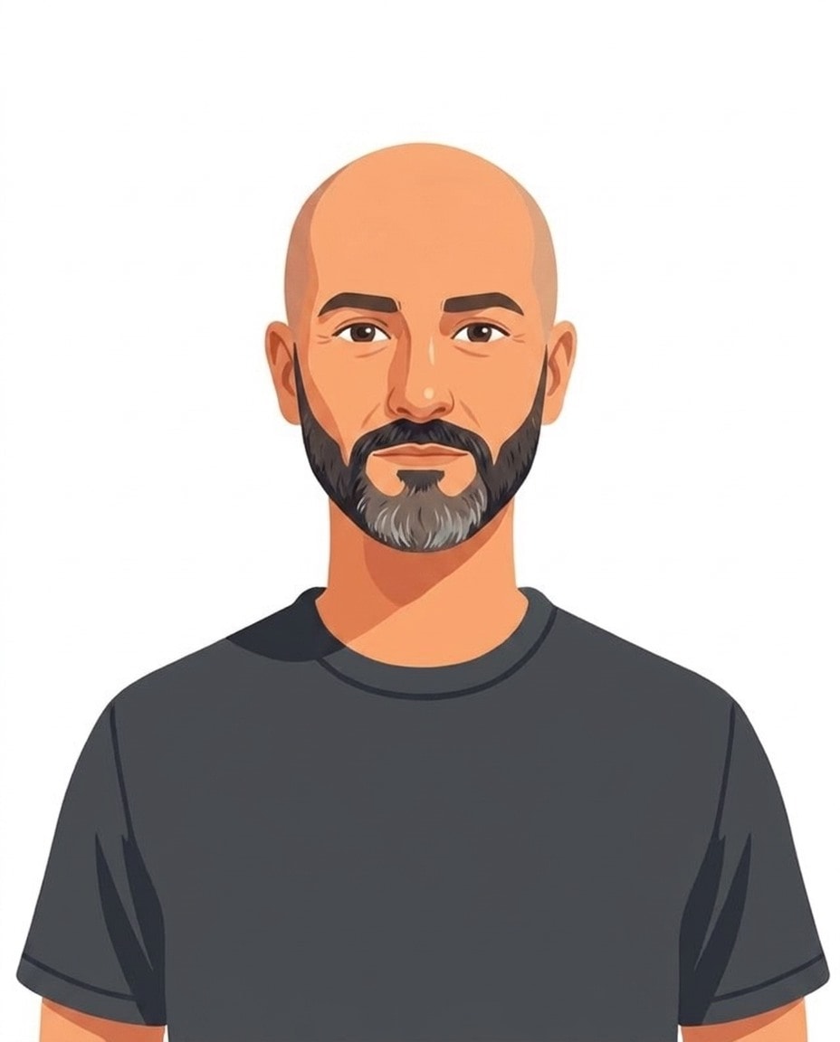 Illustrated portrait of Peter Attia