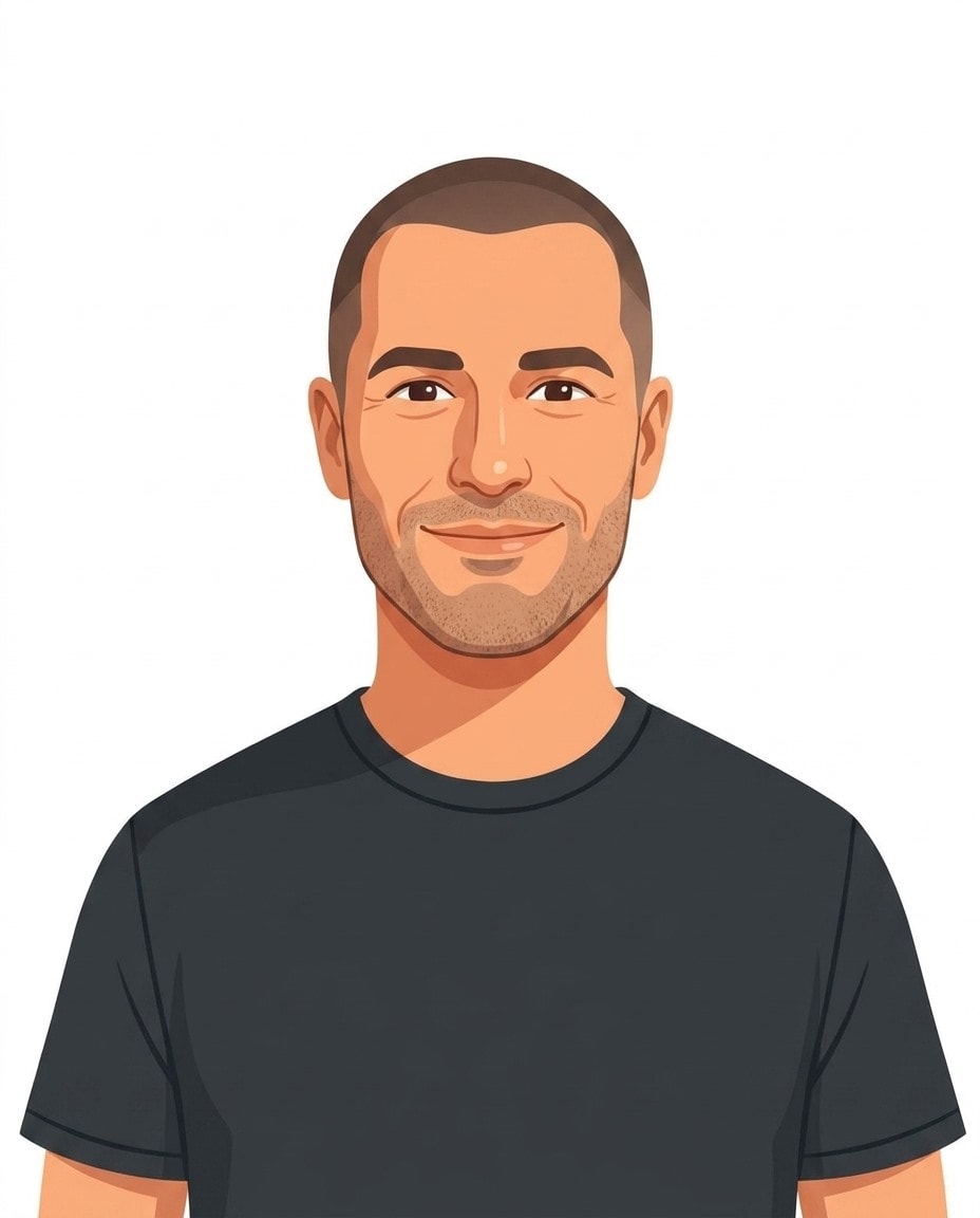 Illustrated portrait of Tim Ferriss