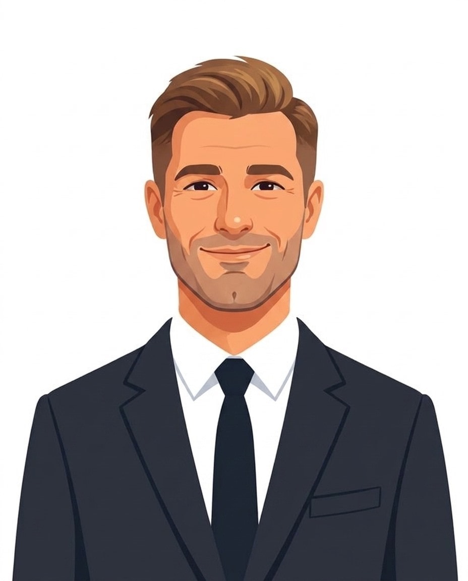 Illustrated portrait of Tom Brady